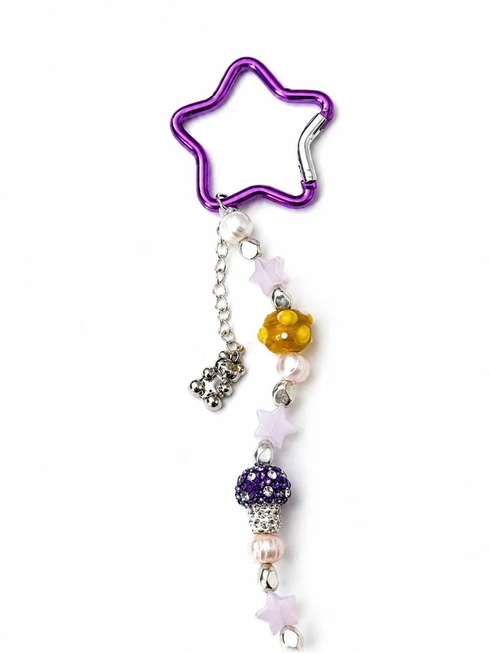 Star charm keychain- unisex